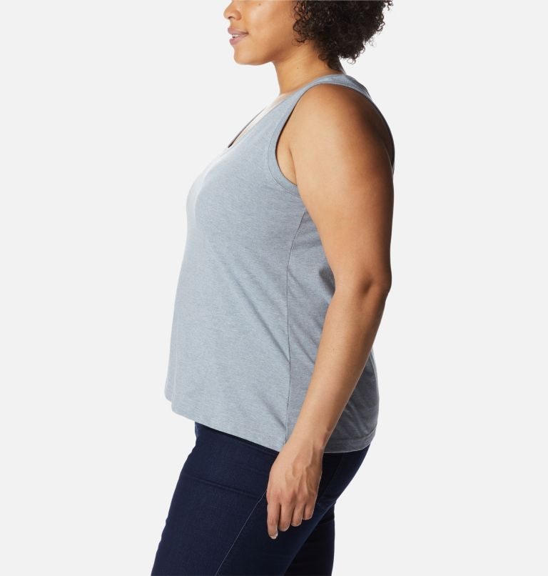 Women's Columbia Sapphire Point Tanks Grey | Plus Size CA-V1653